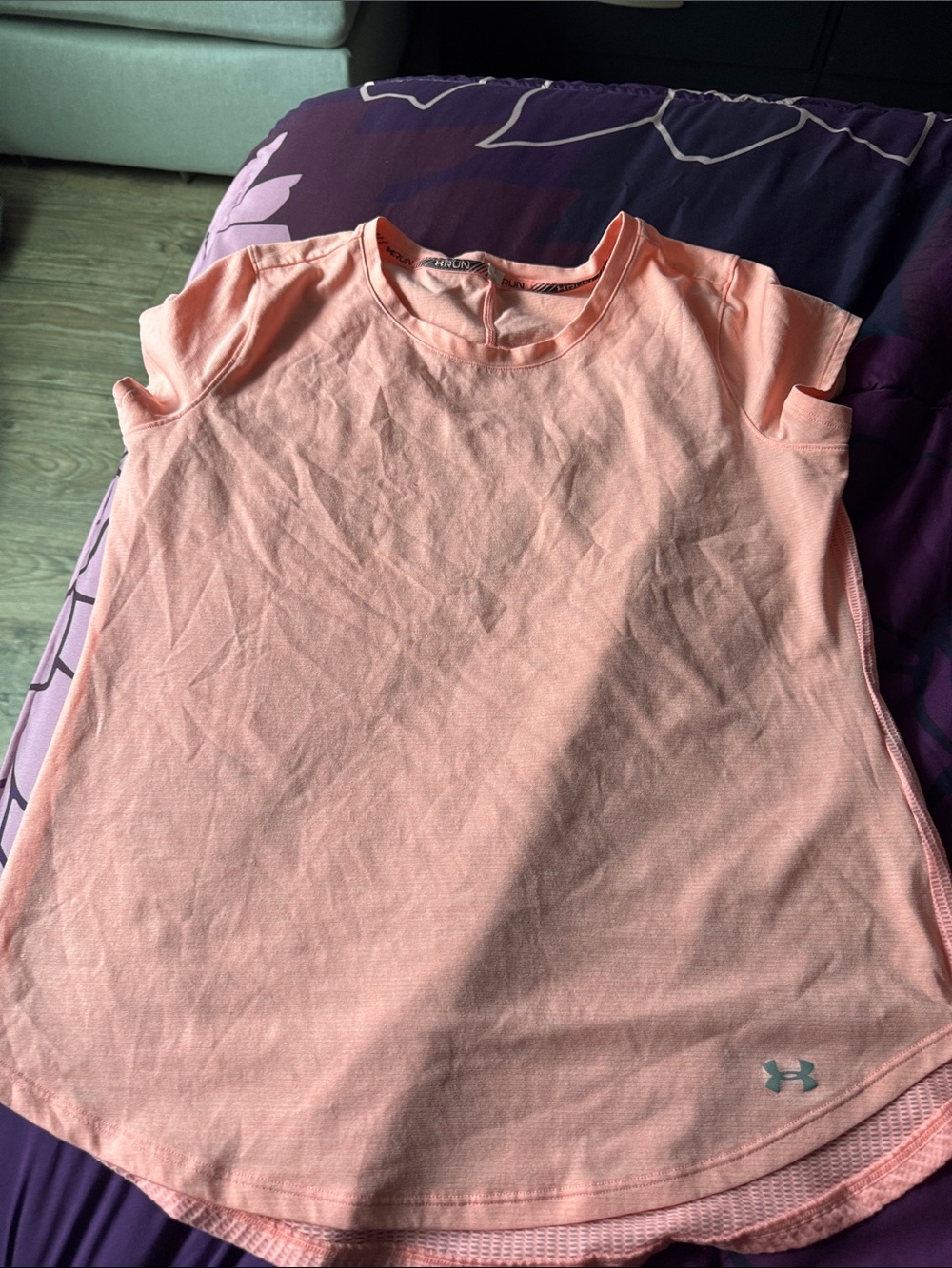 Under Armour Peach/Pink Girls' Short Sleeve Performance Tee